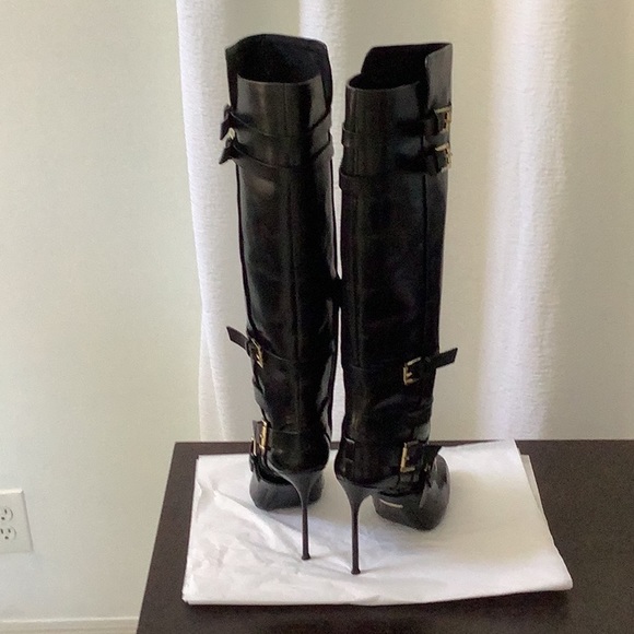 Roberto Cavalli high heels boots black leather s40 - Picture 4 of 5
